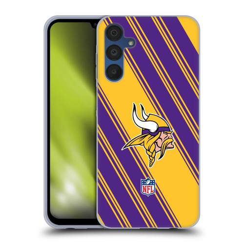 NFL Minnesota Vikings Artwork Stripes Soft Gel Case for Samsung Galaxy A15 NFL Minnesota Vikings Artwork Stripes Soft Gel Case for Samsung Galaxy A15