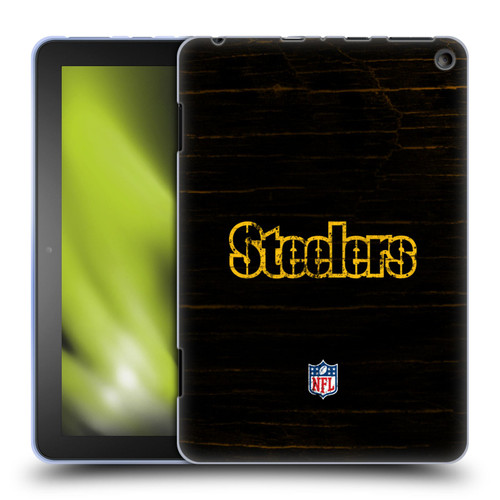NFL Pittsburgh Steelers Logo Distressed Look Soft Gel Case for Amazon Fire HD 8/Fire HD 8 Plus 2020