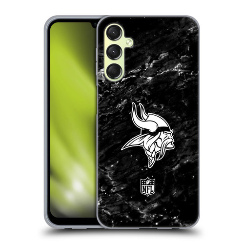 NFL Minnesota Vikings Artwork Marble Soft Gel Case for Samsung Galaxy A24 4G / M34 5G