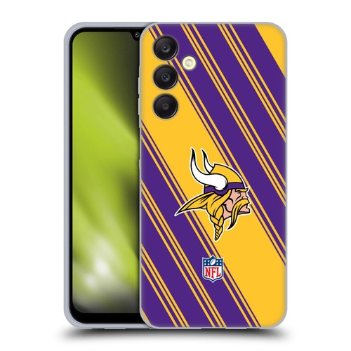 NFL Minnesota Vikings Artwork Stripes Soft Gel Case for Samsung Galaxy A25 5G