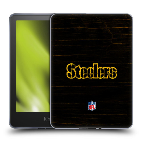 NFL Pittsburgh Steelers Logo Distressed Look Soft Gel Case for Amazon Kindle Paperwhite 5 (2021)