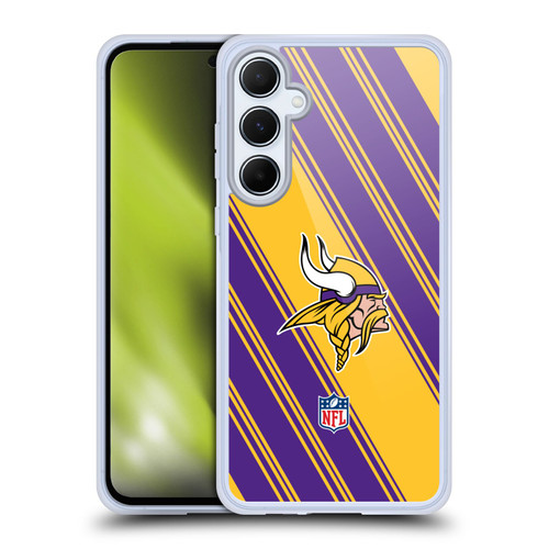 NFL Minnesota Vikings Artwork Stripes Soft Gel Case for Samsung Galaxy A55 5G