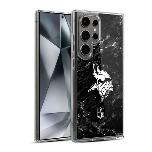 NFL Minnesota Vikings Artwork Marble Soft Gel Case for Samsung Galaxy S24 Ultra 5G