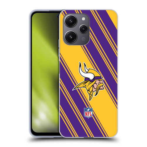 NFL Minnesota Vikings Artwork Stripes Soft Gel Case for Xiaomi Redmi 12