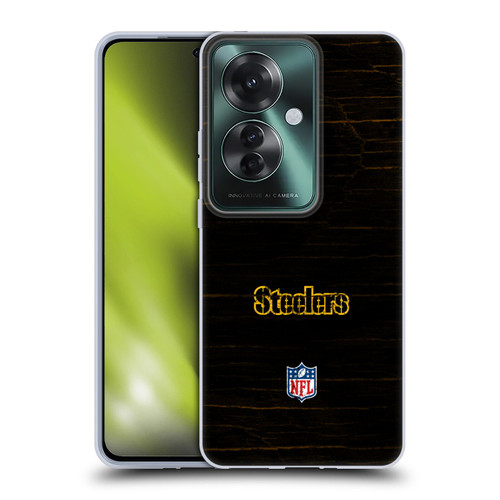 NFL Pittsburgh Steelers Logo Distressed Look Soft Gel Case for OPPO Reno11 F 5G / F25 Pro 5G
