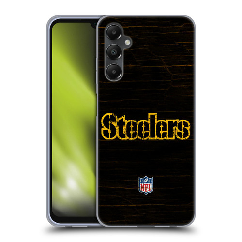 NFL Pittsburgh Steelers Logo Distressed Look Soft Gel Case for Samsung Galaxy A05s
