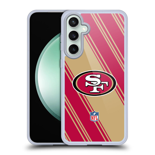 NFL San Francisco 49ers Artwork Stripes Soft Gel Case for Samsung Galaxy S23 FE 5G