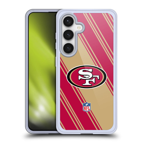 NFL San Francisco 49ers Artwork Stripes Soft Gel Case for Samsung Galaxy S24 5G