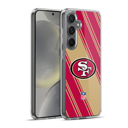NFL San Francisco 49ers Artwork Stripes Soft Gel Case for Samsung Galaxy S24+ 5G