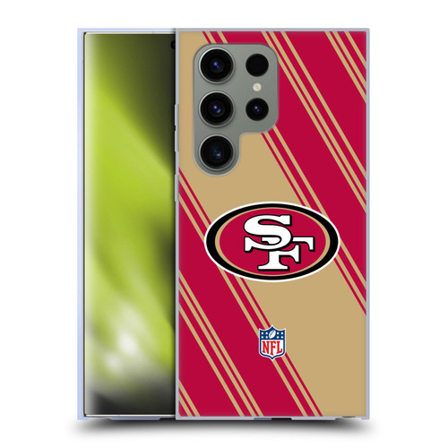 NFL San Francisco 49ers Artwork Stripes Soft Gel Case for Samsung Galaxy S24 Ultra 5G