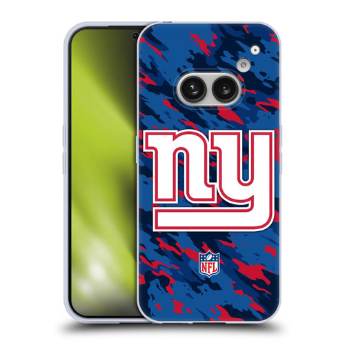 NFL New York Giants Logo Camou Soft Gel Case for Nothing Phone (2a)