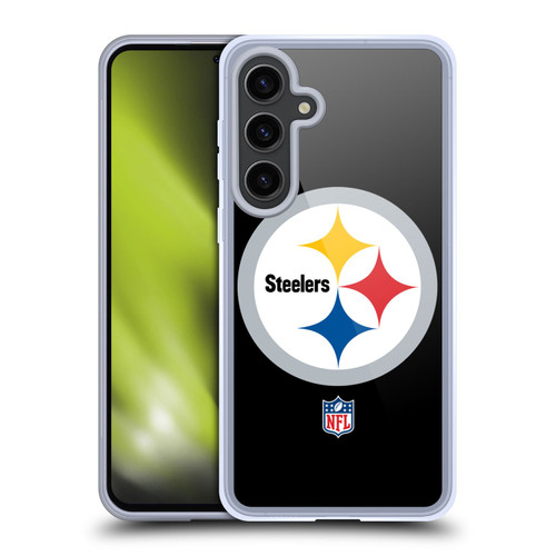 NFL Pittsburgh Steelers Logo Plain Soft Gel Case for Samsung Galaxy S24+ 5G