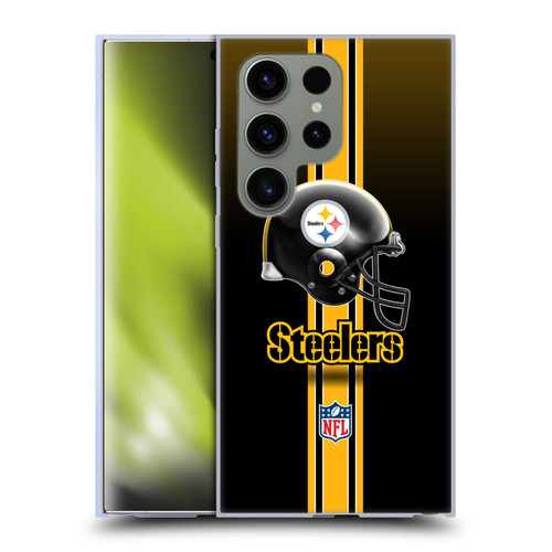 NFL Pittsburgh Steelers Logo Helmet Soft Gel Case for Samsung Galaxy S24 Ultra 5G