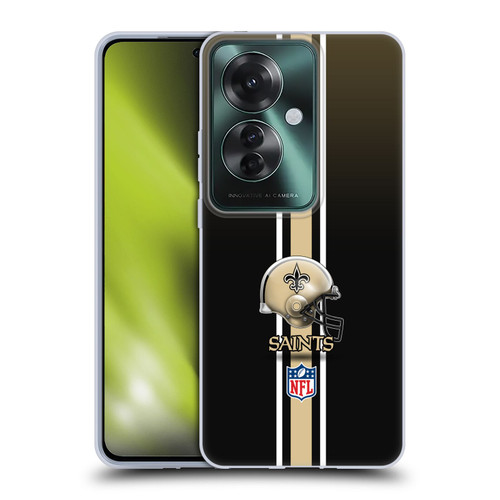 NFL New Orleans Saints Logo Helmet Soft Gel Case for OPPO Reno11 F 5G / F25 Pro 5G