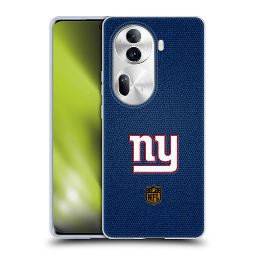 NFL New York Giants Logo Football Soft Gel Case for OPPO Reno11 Pro
