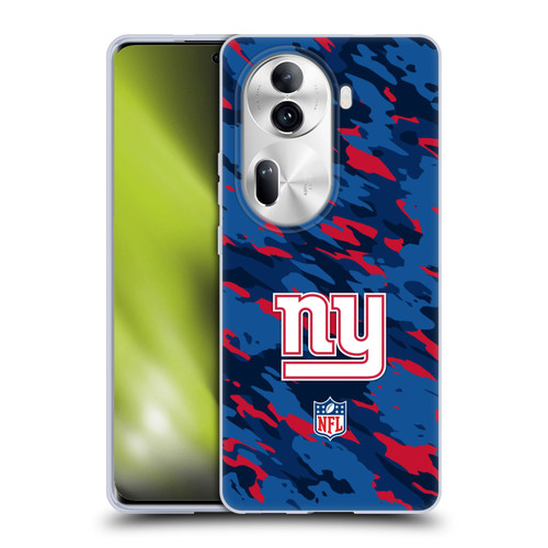 NFL New York Giants Logo Camou Soft Gel Case for OPPO Reno11 Pro