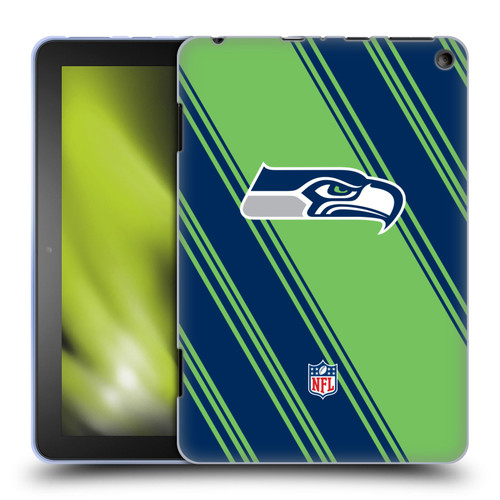 NFL Seattle Seahawks Artwork Stripes Soft Gel Case for Amazon Fire HD 8/Fire HD 8 Plus 2020