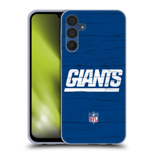 NFL New York Giants Logo Distressed Look Soft Gel Case for Samsung Galaxy A15