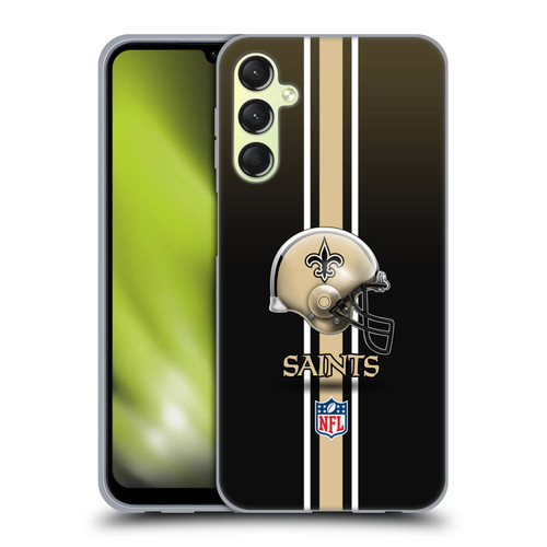 NFL New Orleans Saints Logo Helmet Soft Gel Case for Samsung Galaxy A24 4G / M34 5G