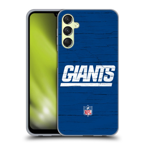 NFL New York Giants Logo Distressed Look Soft Gel Case for Samsung Galaxy A24 4G / M34 5G