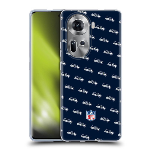 NFL Seattle Seahawks Artwork Patterns Soft Gel Case for OPPO Reno11