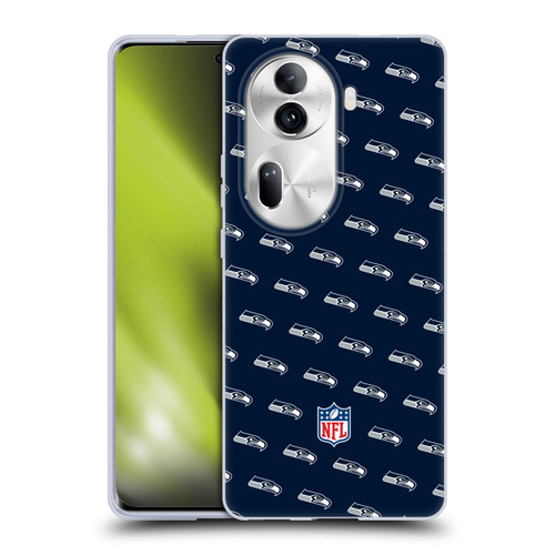 NFL Seattle Seahawks Artwork Patterns Soft Gel Case for OPPO Reno11 Pro