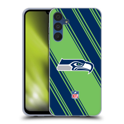 NFL Seattle Seahawks Artwork Stripes Soft Gel Case for Samsung Galaxy A15 NFL Seattle Seahawks Artwork Stripes Soft Gel Case for Samsung Galaxy A15