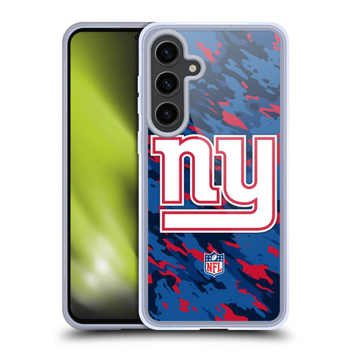 NFL New York Giants Logo Camou Soft Gel Case for Samsung Galaxy S24+ 5G