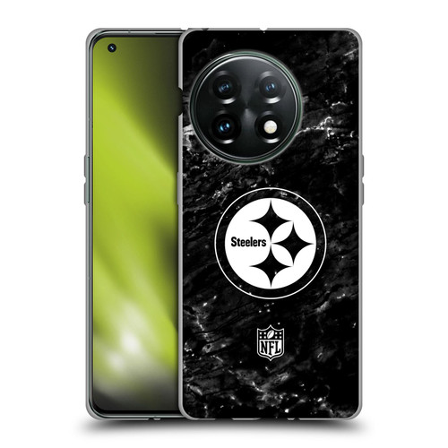 NFL Pittsburgh Steelers Artwork Marble Soft Gel Case for OnePlus 11 5G