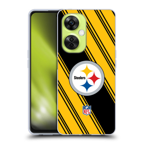 NFL Pittsburgh Steelers Artwork Stripes Soft Gel Case for OnePlus Nord CE 3 Lite 5G