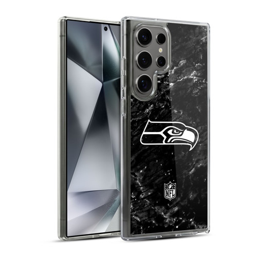 NFL Seattle Seahawks Artwork Marble Soft Gel Case for Samsung Galaxy S24 Ultra 5G