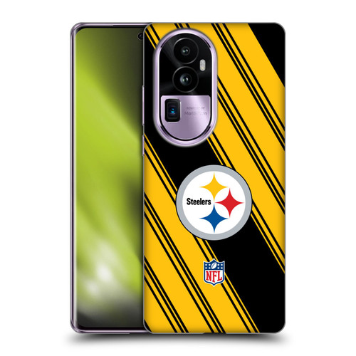 NFL Pittsburgh Steelers Artwork Stripes Soft Gel Case for OPPO Reno10 Pro+