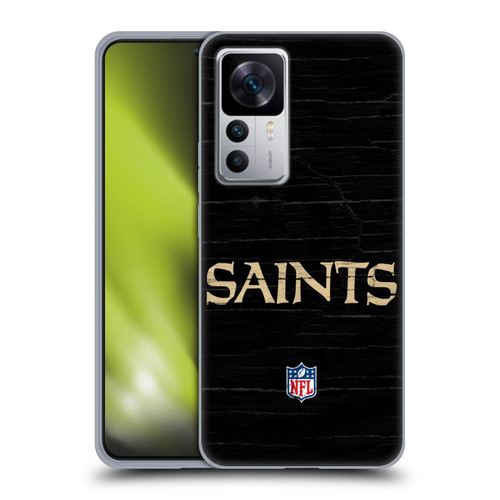 NFL New Orleans Saints Logo Distressed Look Soft Gel Case for Xiaomi 12T 5G / 12T Pro 5G / Redmi K50 Ultra 5G