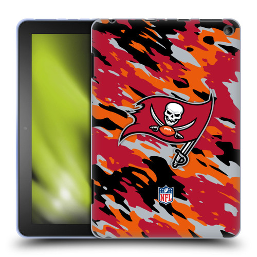 NFL Tampa Bay Buccaneers Logo Camou Soft Gel Case for Amazon Fire HD 8/Fire HD 8 Plus 2020