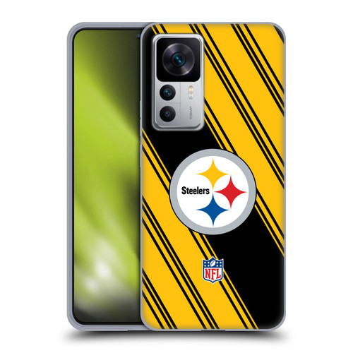 NFL Pittsburgh Steelers Artwork Stripes Soft Gel Case for Xiaomi 12T 5G / 12T Pro 5G / Redmi K50 Ultra 5G