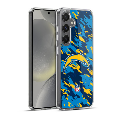 NFL Los Angeles Chargers Logo Camou Soft Gel Case for Samsung Galaxy S24+ 5G & MagSafe