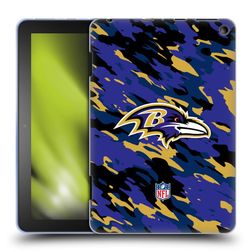 NFL Baltimore Ravens Logo Camou Soft Gel Case for Amazon Fire HD 8/Fire HD 8 Plus 2020