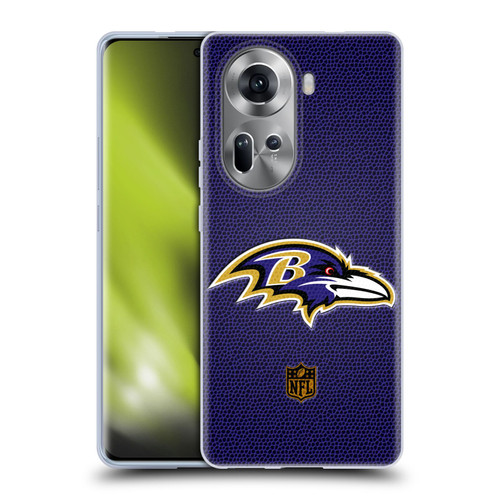NFL Baltimore Ravens Logo Football Soft Gel Case for OPPO Reno11
