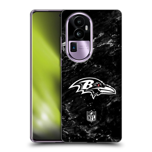 NFL Baltimore Ravens Artwork Marble Soft Gel Case for OPPO Reno10 Pro+