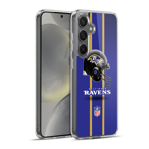 NFL Baltimore Ravens Logo Helmet Soft Gel Case for Samsung Galaxy S24+ 5G