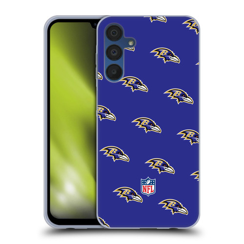 NFL Baltimore Ravens Artwork Patterns Soft Gel Case for Samsung Galaxy A15