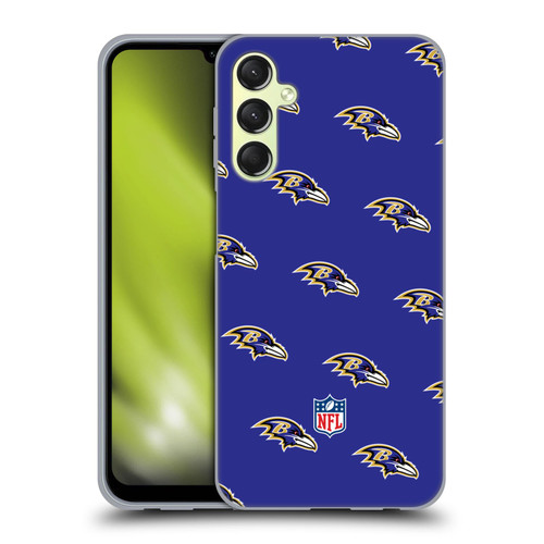 NFL Baltimore Ravens Artwork Patterns Soft Gel Case for Samsung Galaxy A24 4G / M34 5G