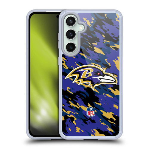 NFL Baltimore Ravens Logo Camou Soft Gel Case for Samsung Galaxy S23 FE 5G