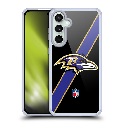 NFL Baltimore Ravens Logo Stripes Soft Gel Case for Samsung Galaxy S23 FE 5G NFL Baltimore Ravens Logo Stripes Soft Gel Case for Samsung Galaxy S23 FE 5G