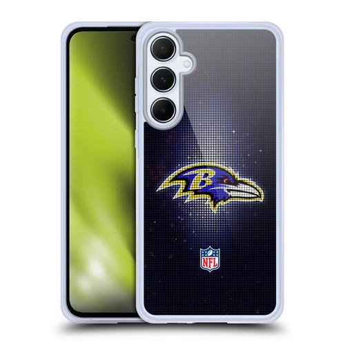 NFL Baltimore Ravens Artwork LED Soft Gel Case for Samsung Galaxy A55 5G