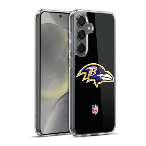 NFL Baltimore Ravens Logo Plain Soft Gel Case for Samsung Galaxy S24+ 5G