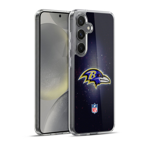 NFL Baltimore Ravens Artwork LED Soft Gel Case for Samsung Galaxy S24+ 5G