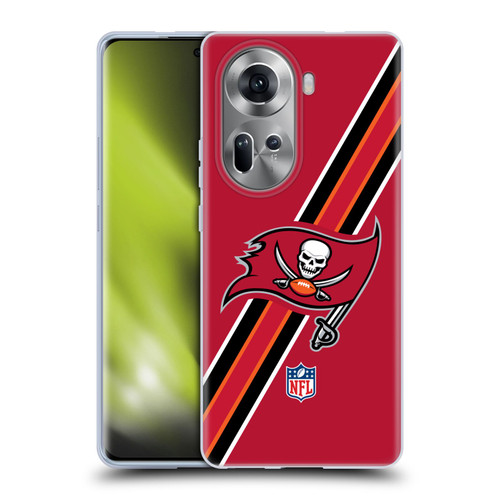 NFL Tampa Bay Buccaneers Logo Stripes Soft Gel Case for OPPO Reno11