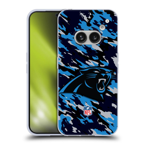 NFL Carolina Panthers Logo Camou Soft Gel Case for Nothing Phone (2a)