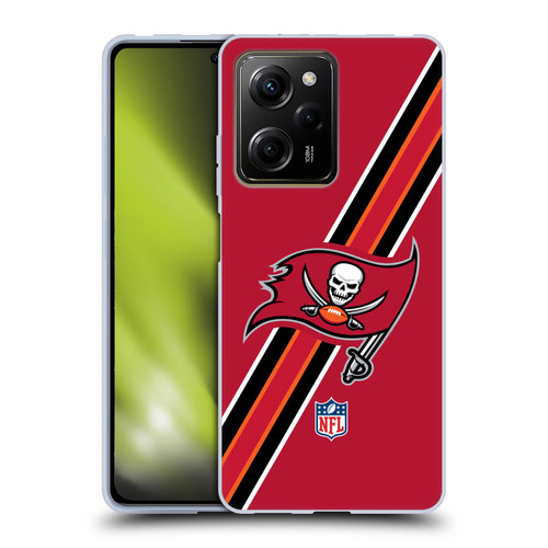 NFL Tampa Bay Buccaneers Logo Stripes Soft Gel Case for Xiaomi Redmi Note 12 Pro 5G